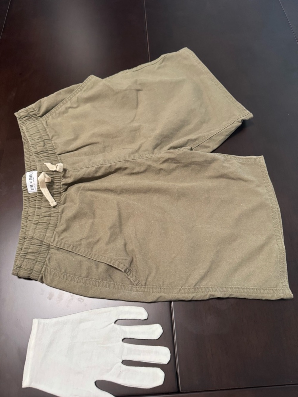 Men's Athletic Olive Green Elastic-Waist Performance Shorts